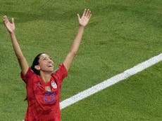 Rapinoe's replacement opens scoring for USA against England