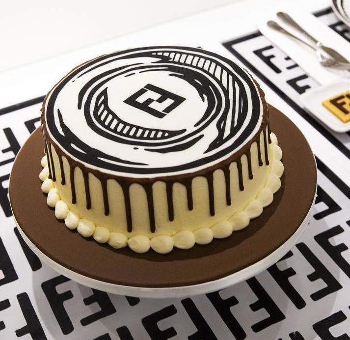Visitors to the pop-up can indulge in a slice of 'FF' cake (Fendi)