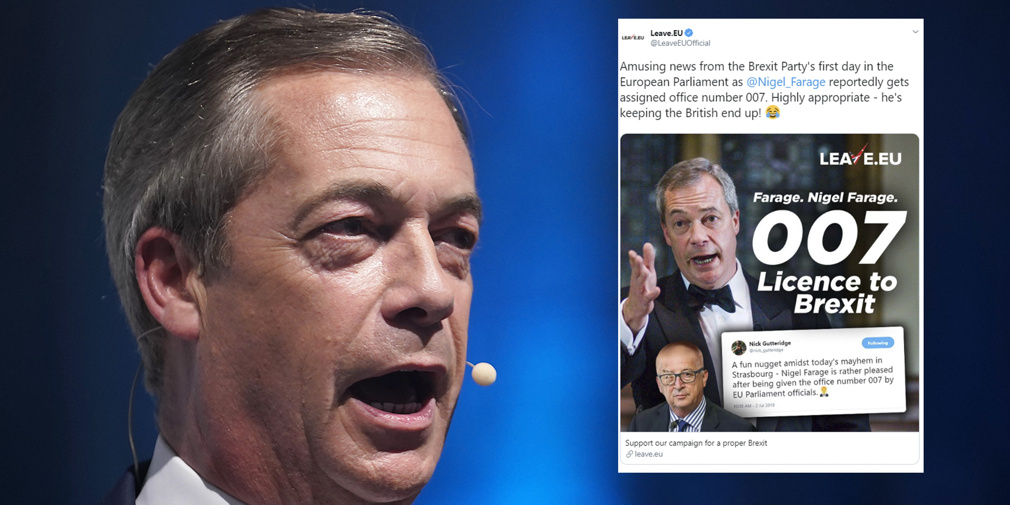 Brexit news: Leave EU tried to compare Nigel Farage to James Bond ...