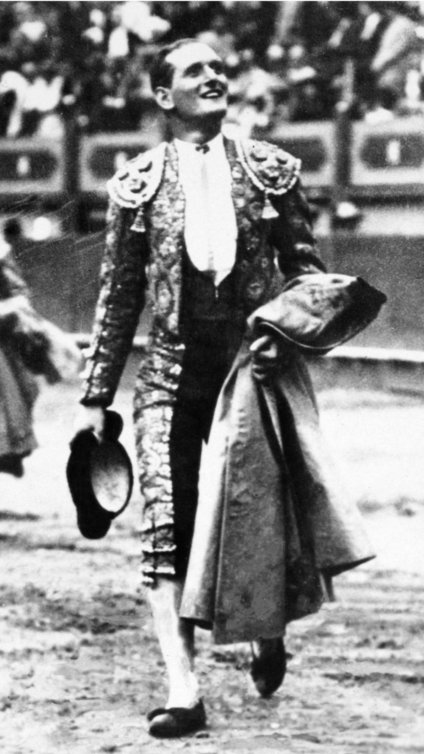 Franklin in the ring in his matador clothing (Rex)