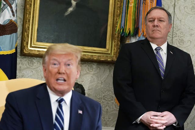 President Donald Trump and Mike Pompeo seek to justify military engagement with Iran