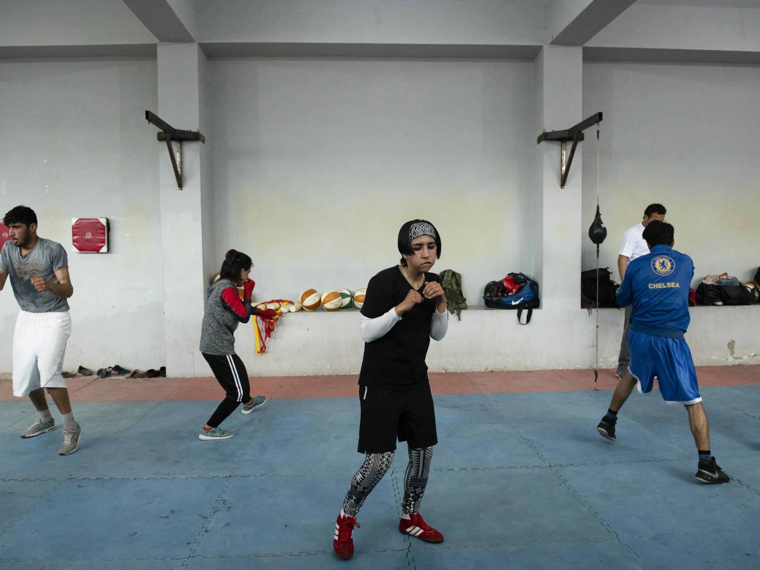 
Bromand is one of only three female boxers that train with the boys at the Olympic gym in Kabul 