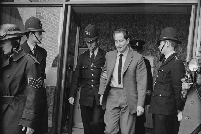 Ronald Biggs under arrest following the Great Train Robbery in 1963
