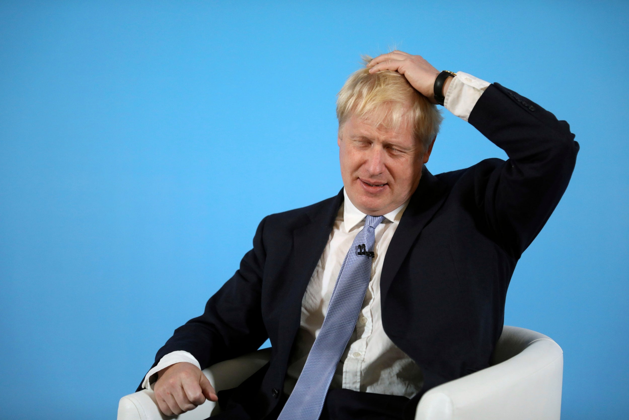 Johnson has put the promise to take Britain out of the EU with or without a deal by 31 October at the heart of his campaign (Reuters)