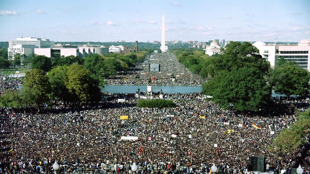 Nation of Islam leader Louis Farrakhan called the Million Man March in 1995 in order that black men could improve their image in society