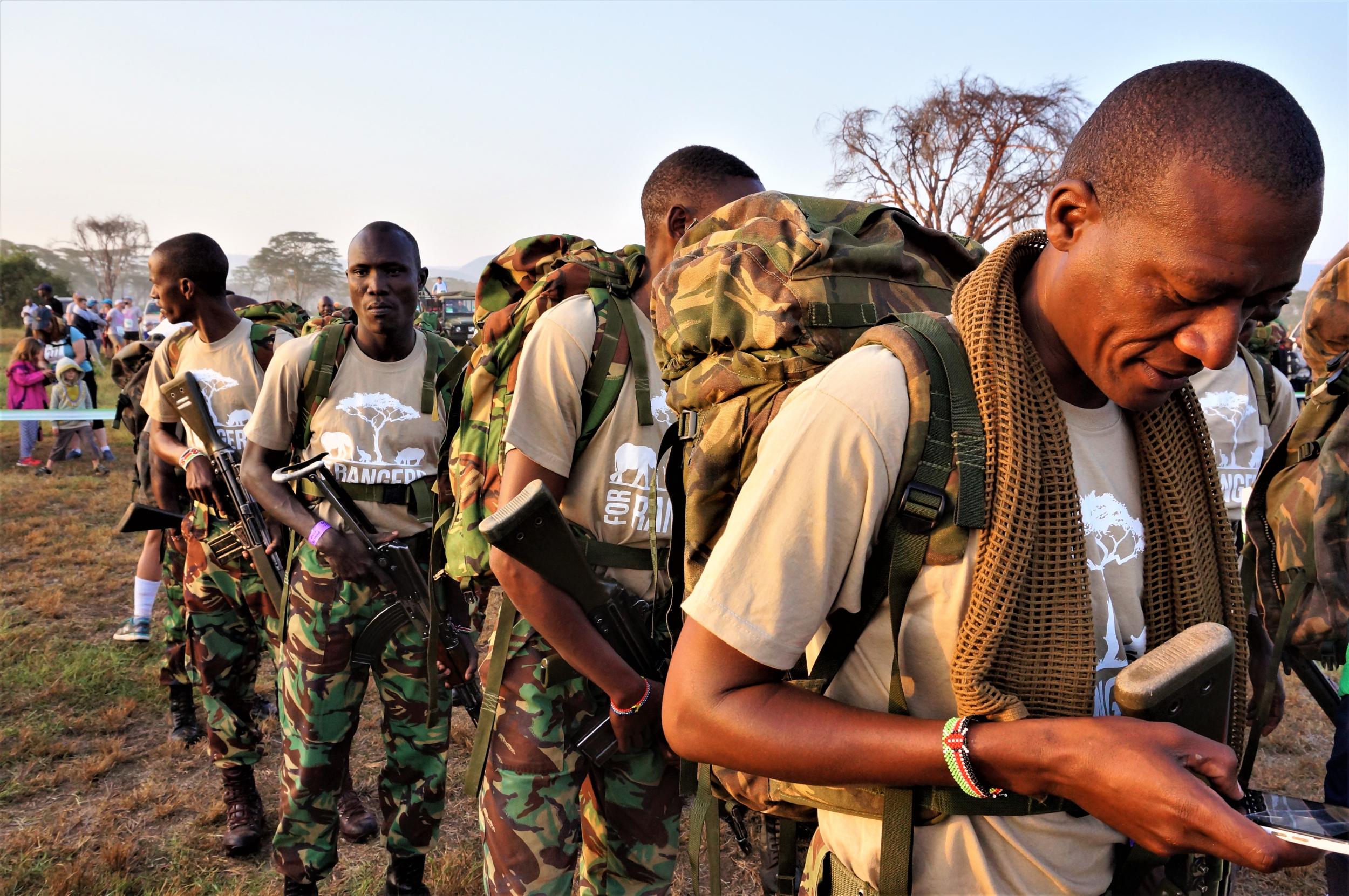 Park rangers get ready for the race