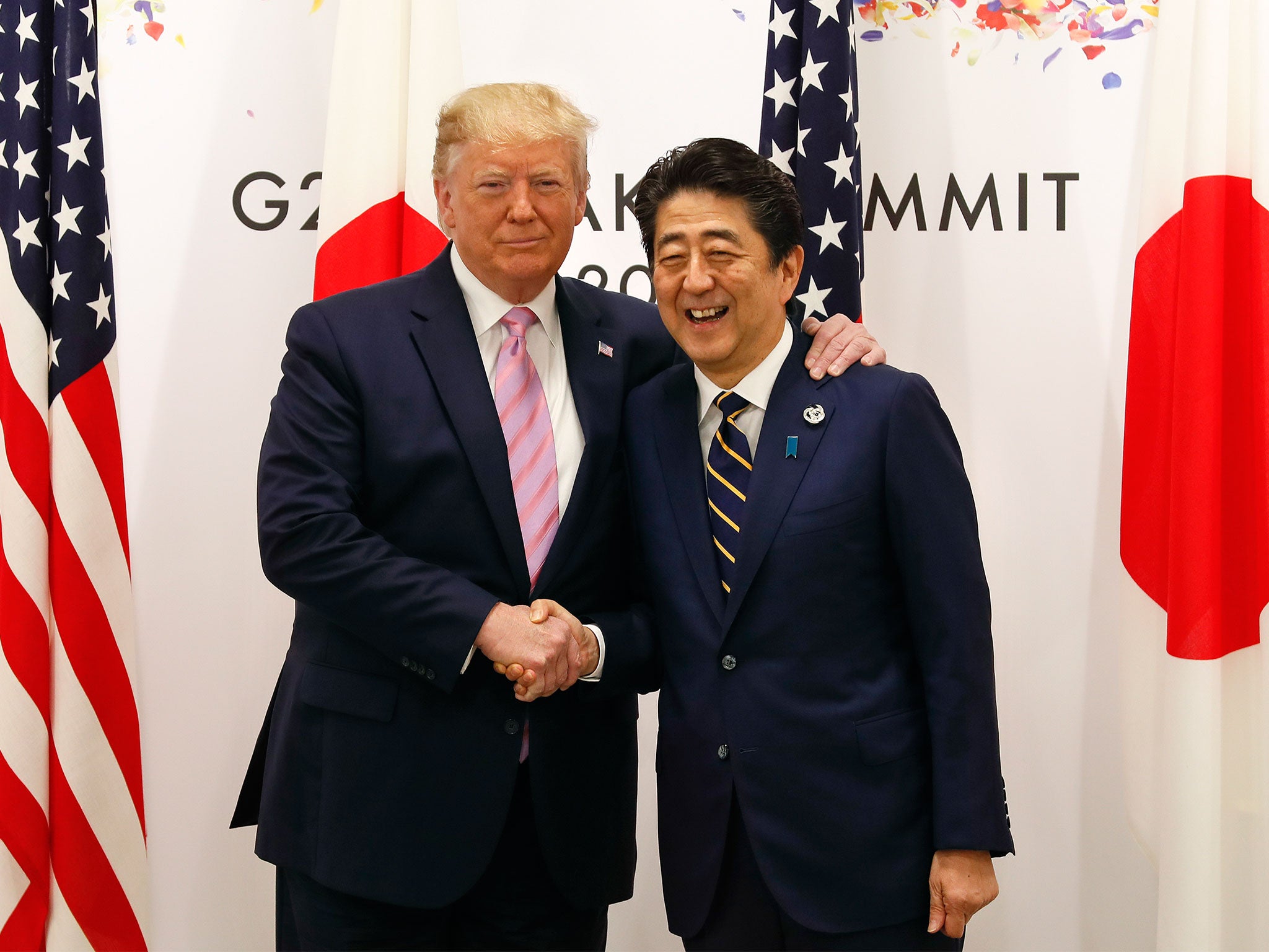 Japanese prime minister Shinzo Abe (right) says he has no concerns about relations between Tokyo and Washington