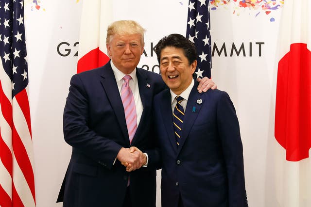 Japanese prime minister Shinzo Abe (right) says he has no concerns about relations between Tokyo and Washington