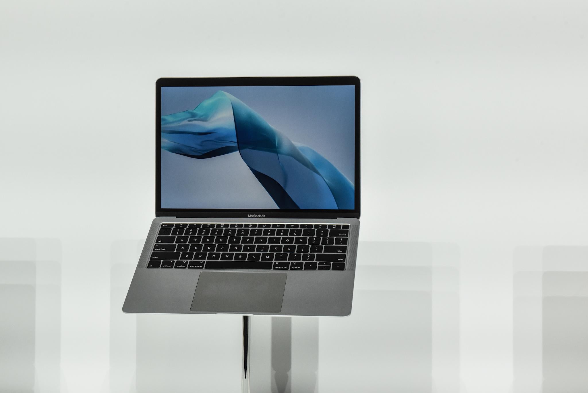 Apple unveils a new MacBook Air during an Apple launch event at the Brooklyn Academy of Music on October 30, 2018 in New York City