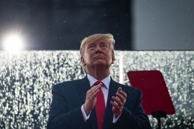 US president Donald Trump attends the Fourth of July celebration event in Washington, DC, on 4 July 2019