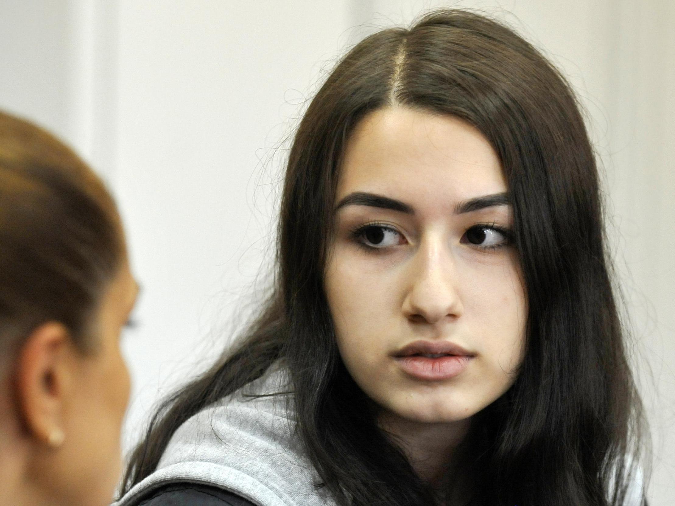 Krestina Khachaturyan attends hearings in a court room in Moscow, Russia. 