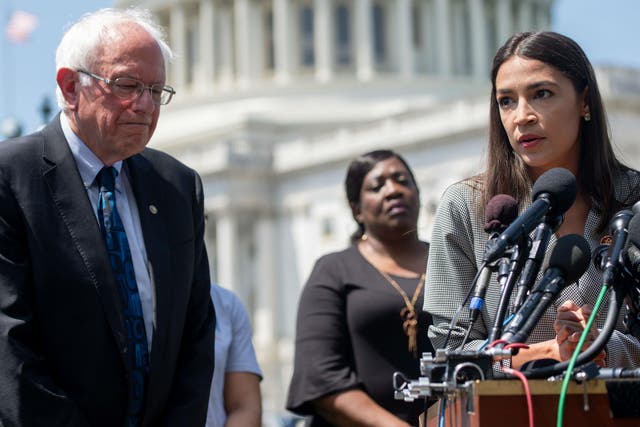 The New York congresswoman worked for Mr Sanders' 2016 presidential campaign