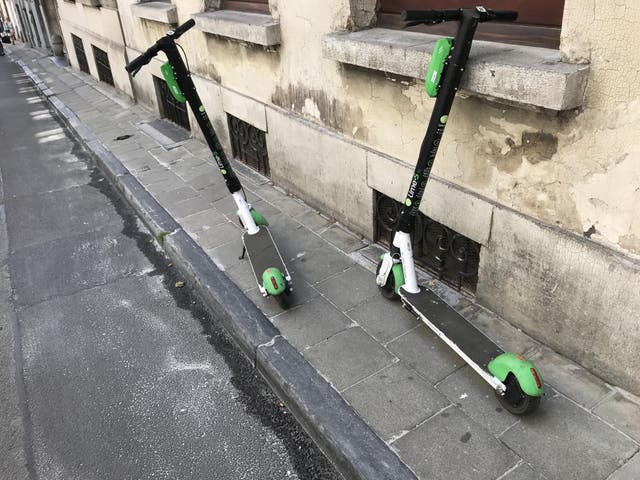 The scooters are found blocking pavements all over Europe