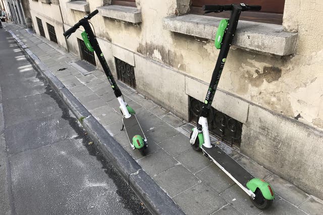 The scooters are found blocking pavements all over Europe