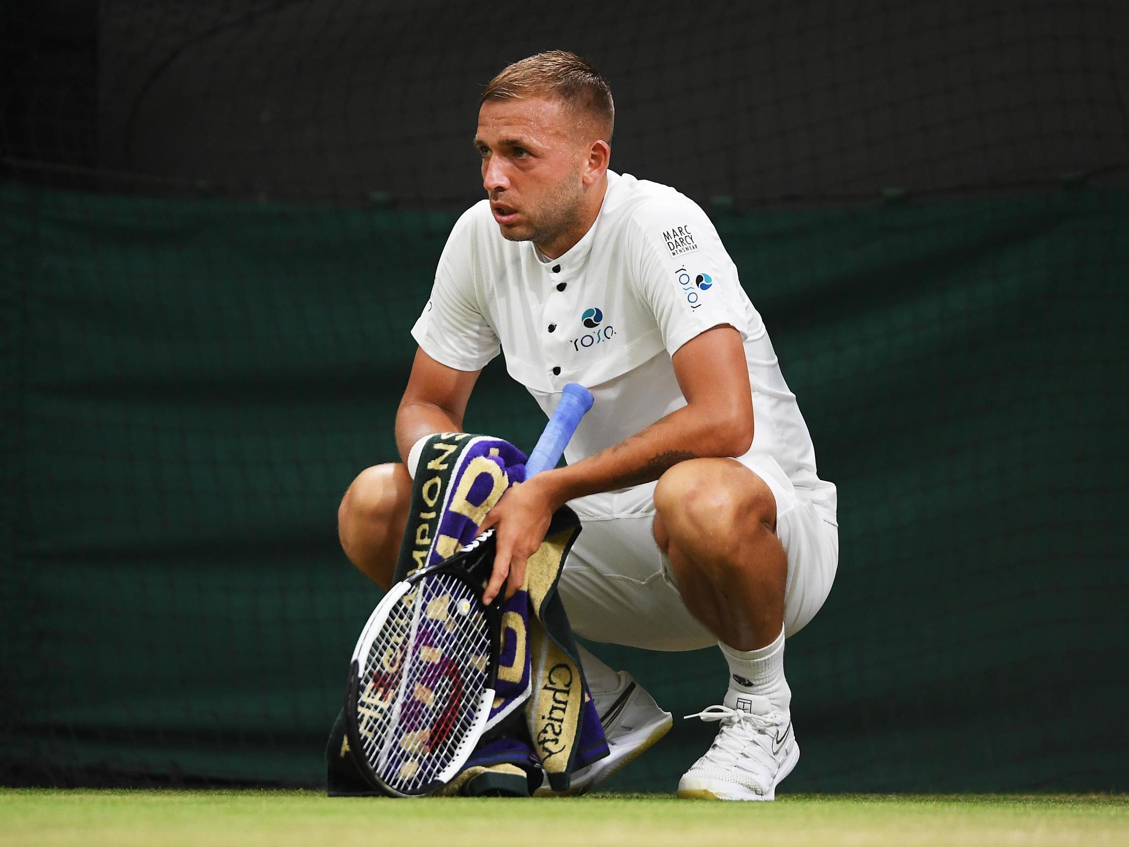 Dan Evans cut a frustrated figure in defeat