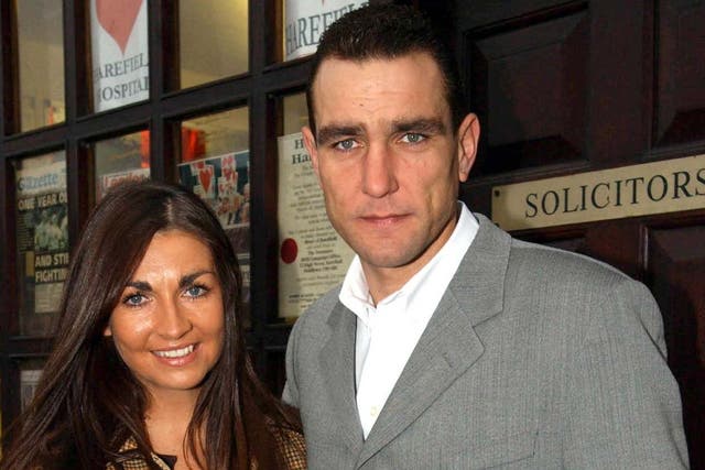 Vinnie Jones with his late wife, Tanya, who has died aged 53 after a long illness