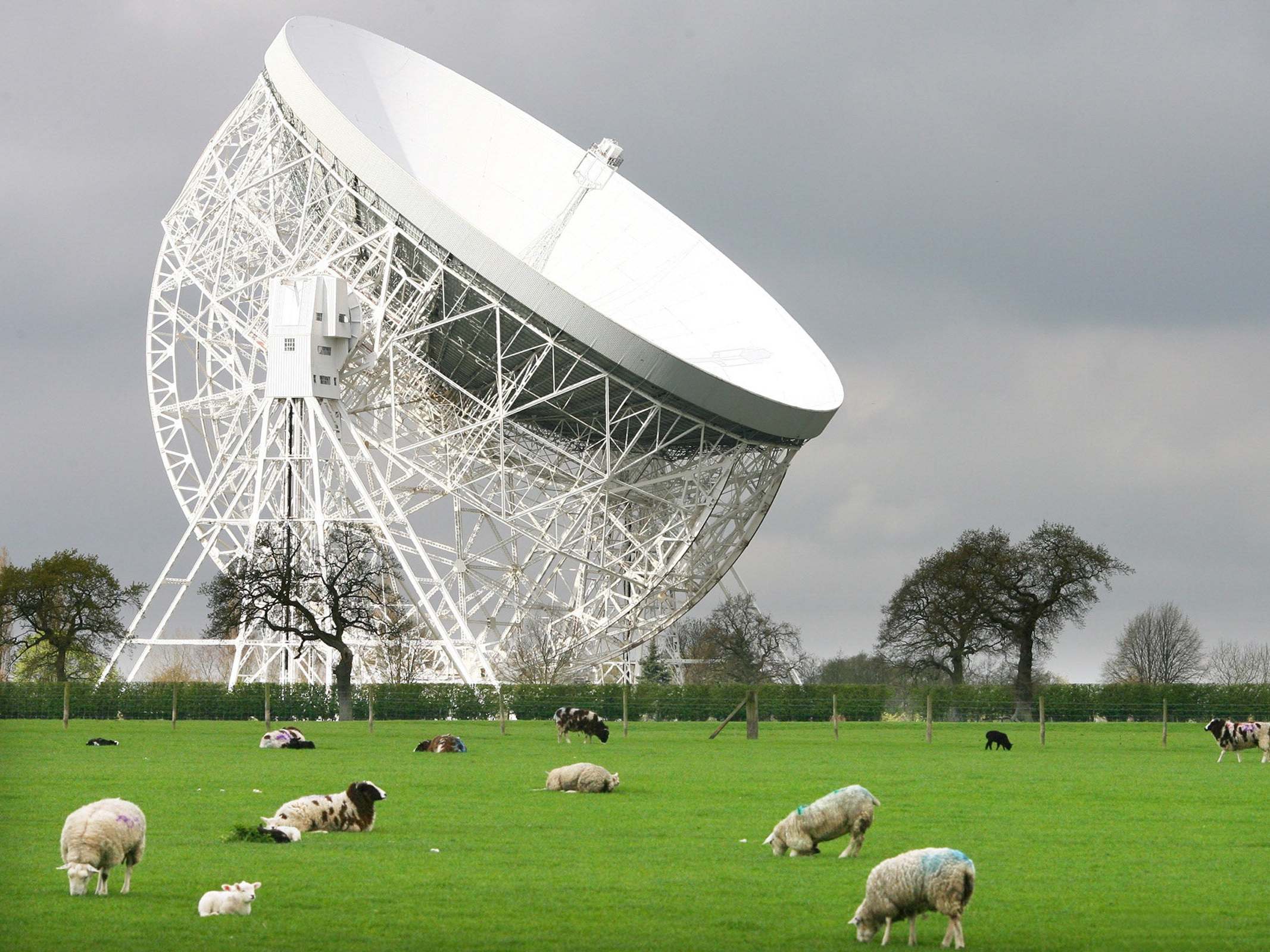 The Lovell Telescope is a well-known landmark near Holmes Chapel in Cheshire