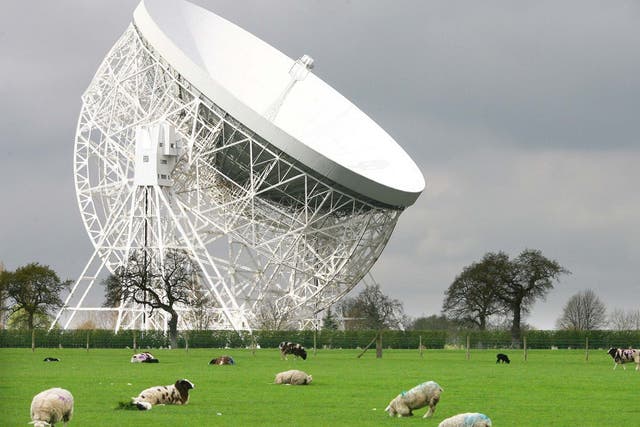 The Lovell Telescope is a well-known landmark near Holmes Chapel in Cheshire