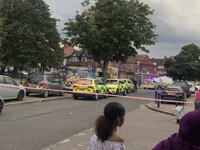 Police cordon at Brent River Park in Wembley