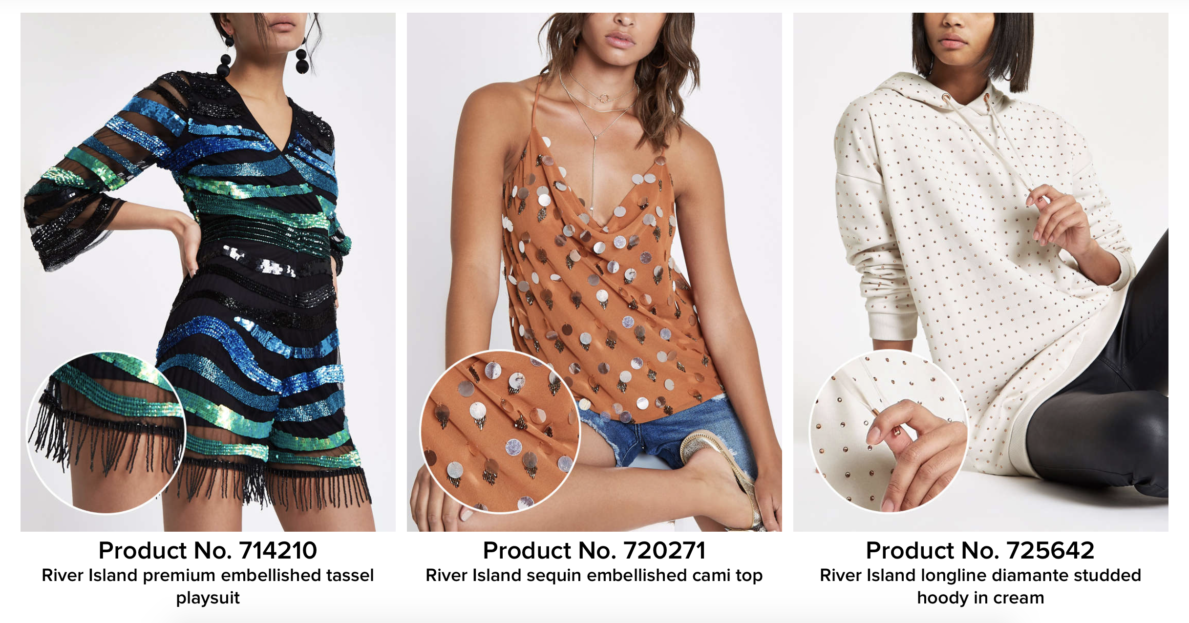 The above garments have been recalled by River Island over fears they contain harmful levels of lead (River Island)