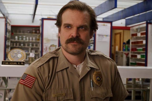 <p>David Harbour as Chief Hopper in Stranger Things</p>