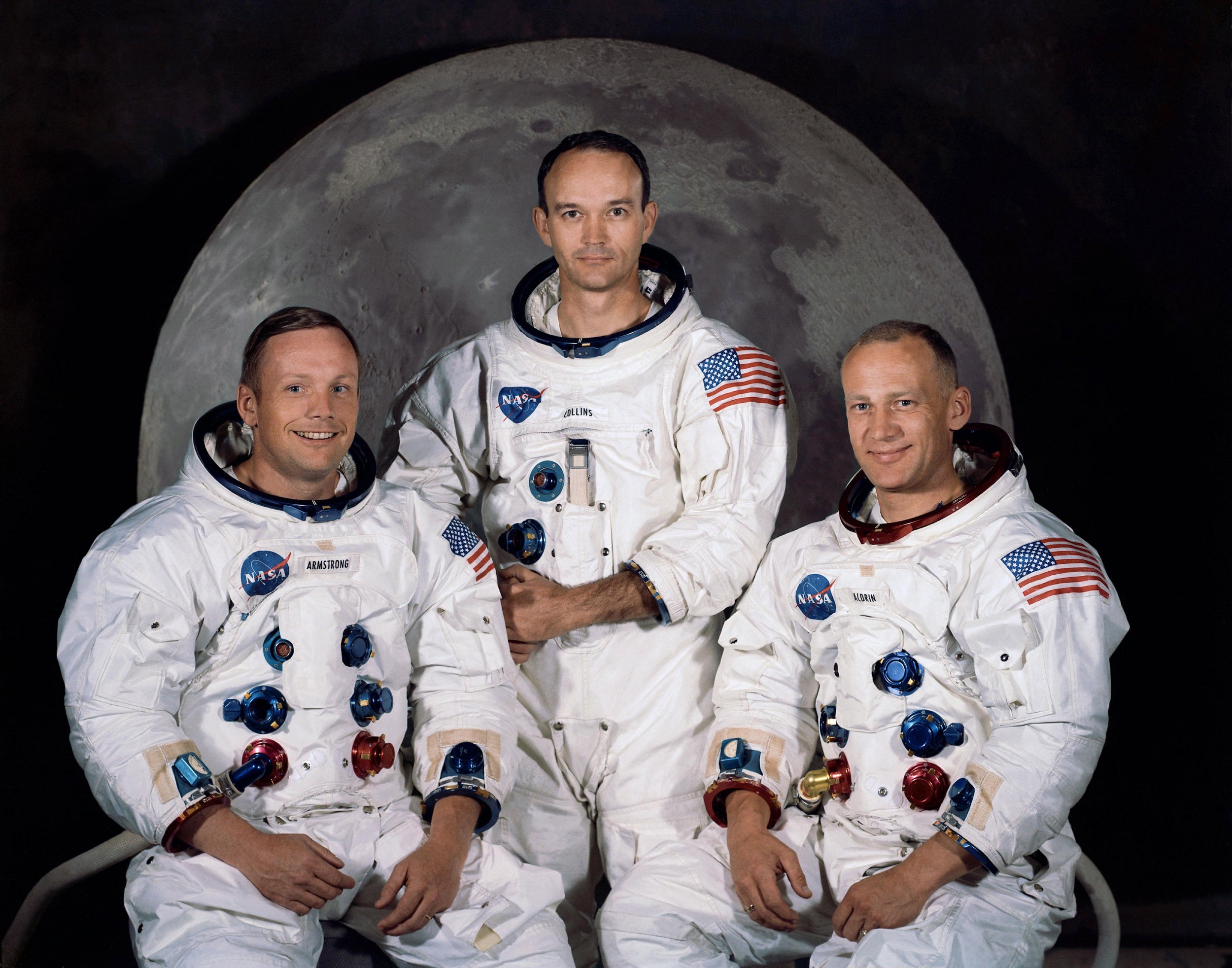 Neil Armstrong, left, made history in 1969