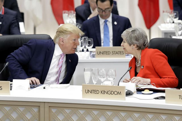 Mr Trump has had cool relationship with Theresa May