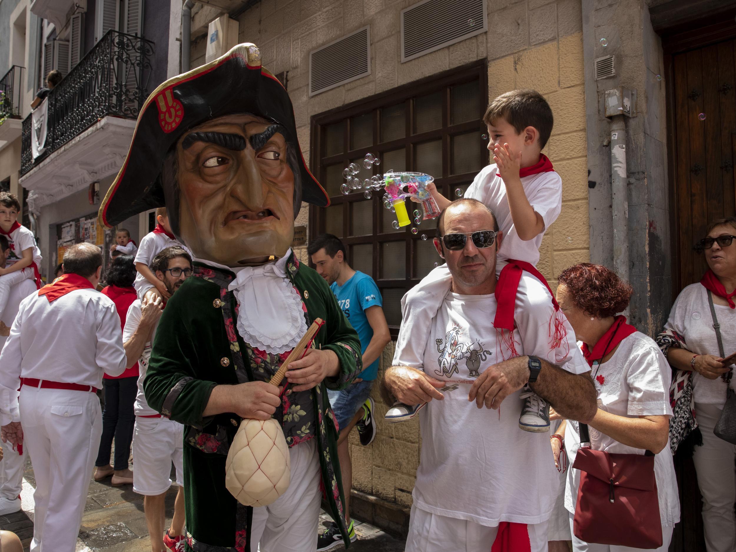 On parade: grotesque puppets?march through the town (Getty)