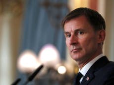 Hunt says Trump is ‘disrespectful and wrong’ in Darroch row