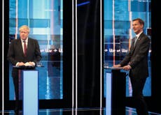 Hunt blasts Johnson for lack of leadership in TV debate