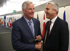 Brexit secretary urges Michel Barnier to seek new 'mandate'