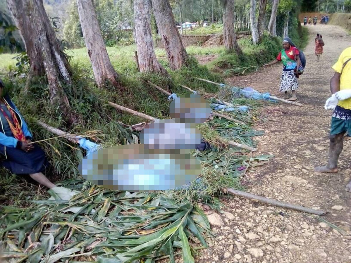 Tribal massacre sees pregnant women and children among dozens hacked to death in Papa New Guinea