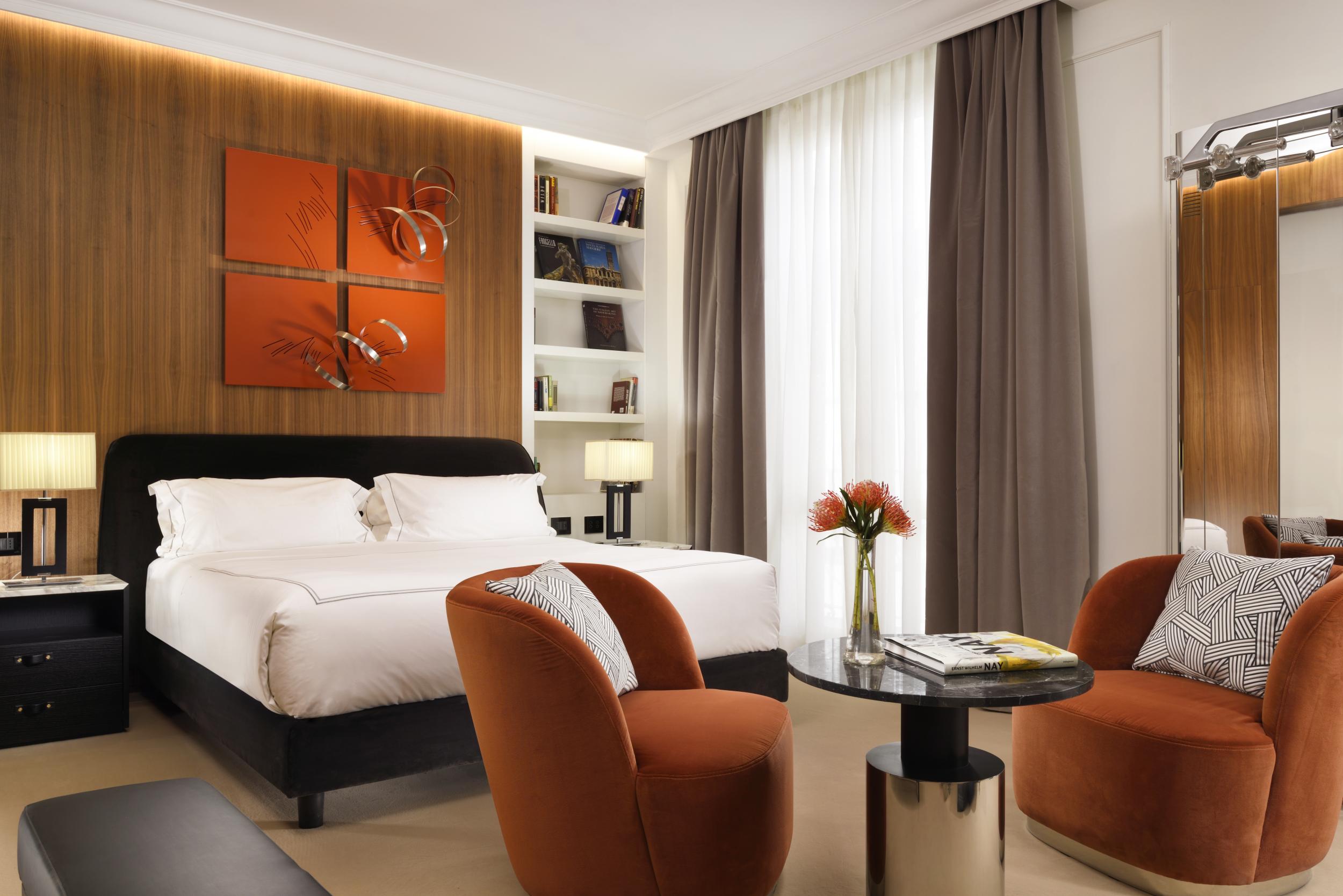 Work up a sweat at the First Roma Dolce before relaxing in the contemporary rooms