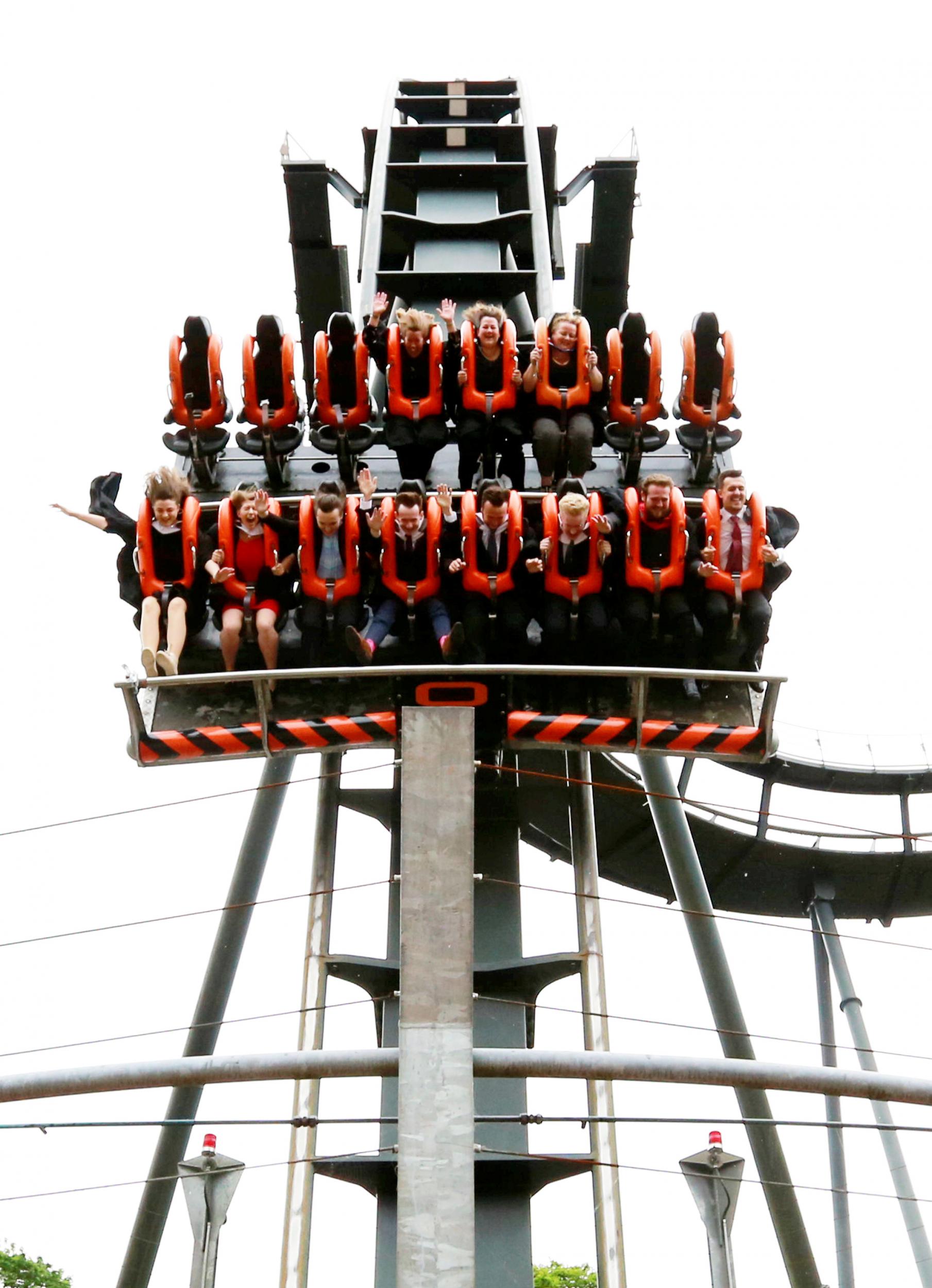 ‘Graduation ceremony on rollercoaster was ‘fitting way to end course’, says student