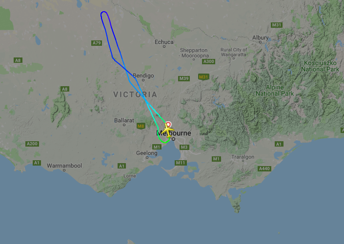 The plane was forced to return to Melbourne