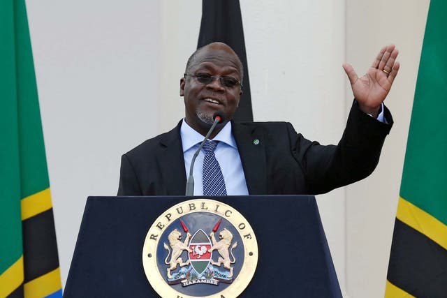 John Magufuli urged his country's women to "set your ovaries free"
