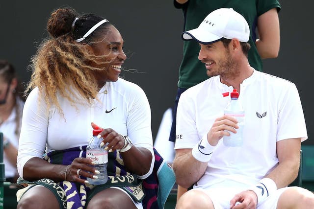 Serena Williams of the United States and Andy Murray of Great Britain