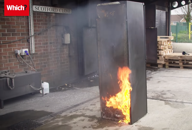 Stricter standards require a fridge, freezer or fridge freezer to withstand a naked flame for 30 seconds