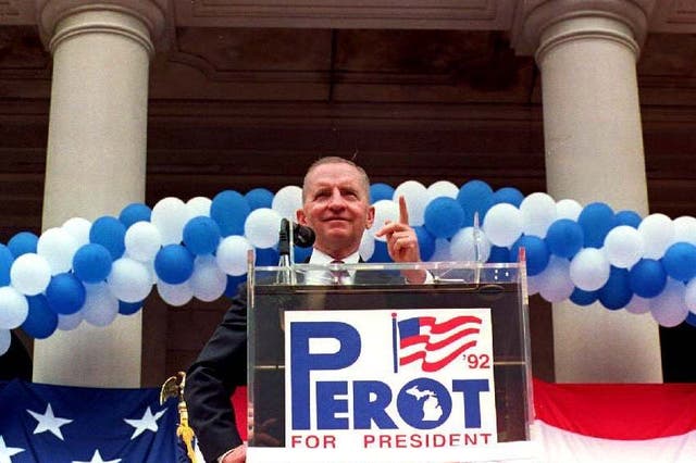 Perot campaigns for the top job in 1992