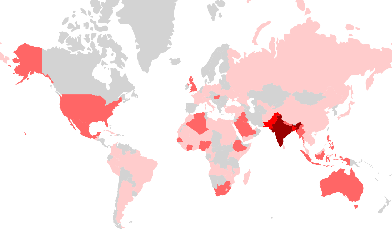 A world infection heat map shows the spread of the 25 million affected devices