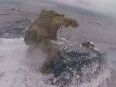 US Coast Guard filmed raiding moving submarine filled with £185m of cocaine