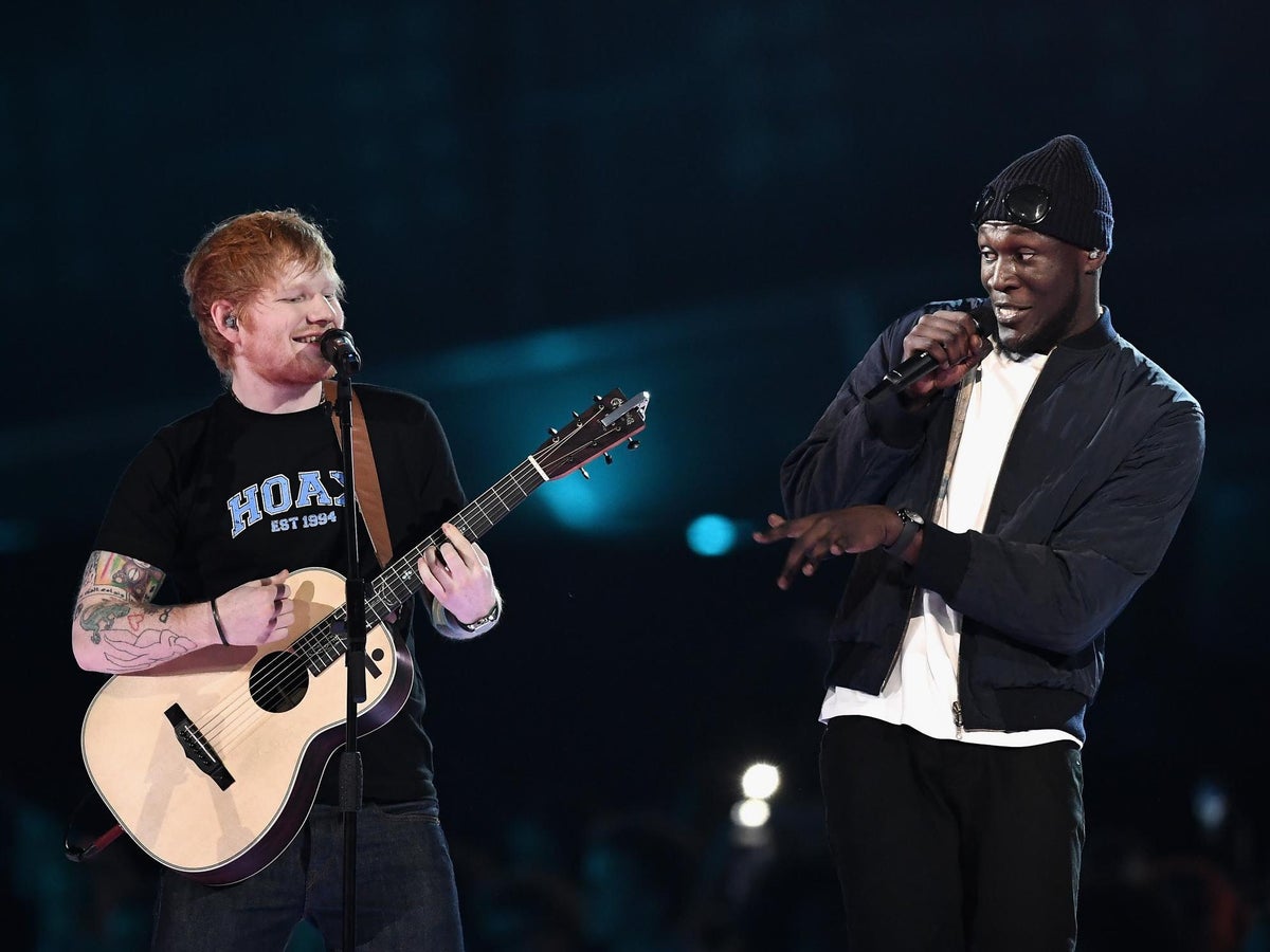 Ed Sheeran Praised For Stormzy Track Take Me Back To London On New Album No 6 Collaborations Project The Independent - beautiful people roblox id audio ed sheeran