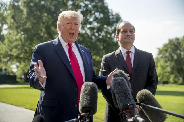 Mr Trump claimed Mr Acosta had made the decision to resign