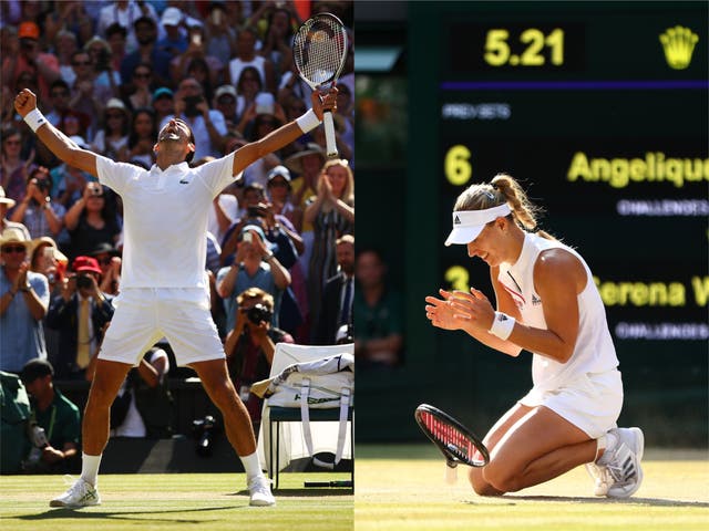 Novak Djokovic and Angelique Kerber won the men's and women's singles tournaments respectively at Wimbledon 2018