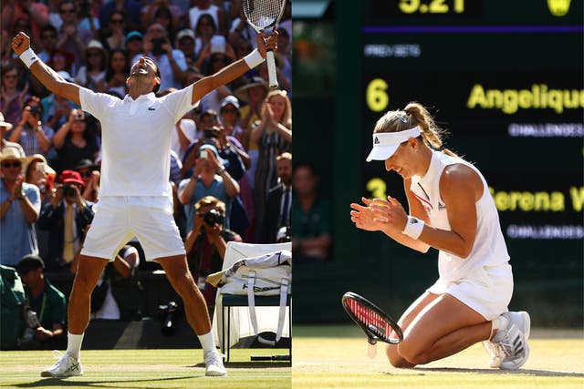 Novak Djokovic and Angelique Kerber won the men's and women's singles tournaments respectively at Wimbledon 2018
