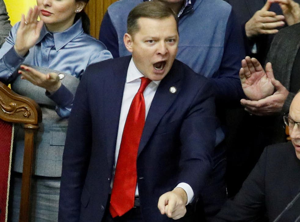 Populist Oleh Lyashko has been accused of using the law for political benefit ahead of next week's general elections