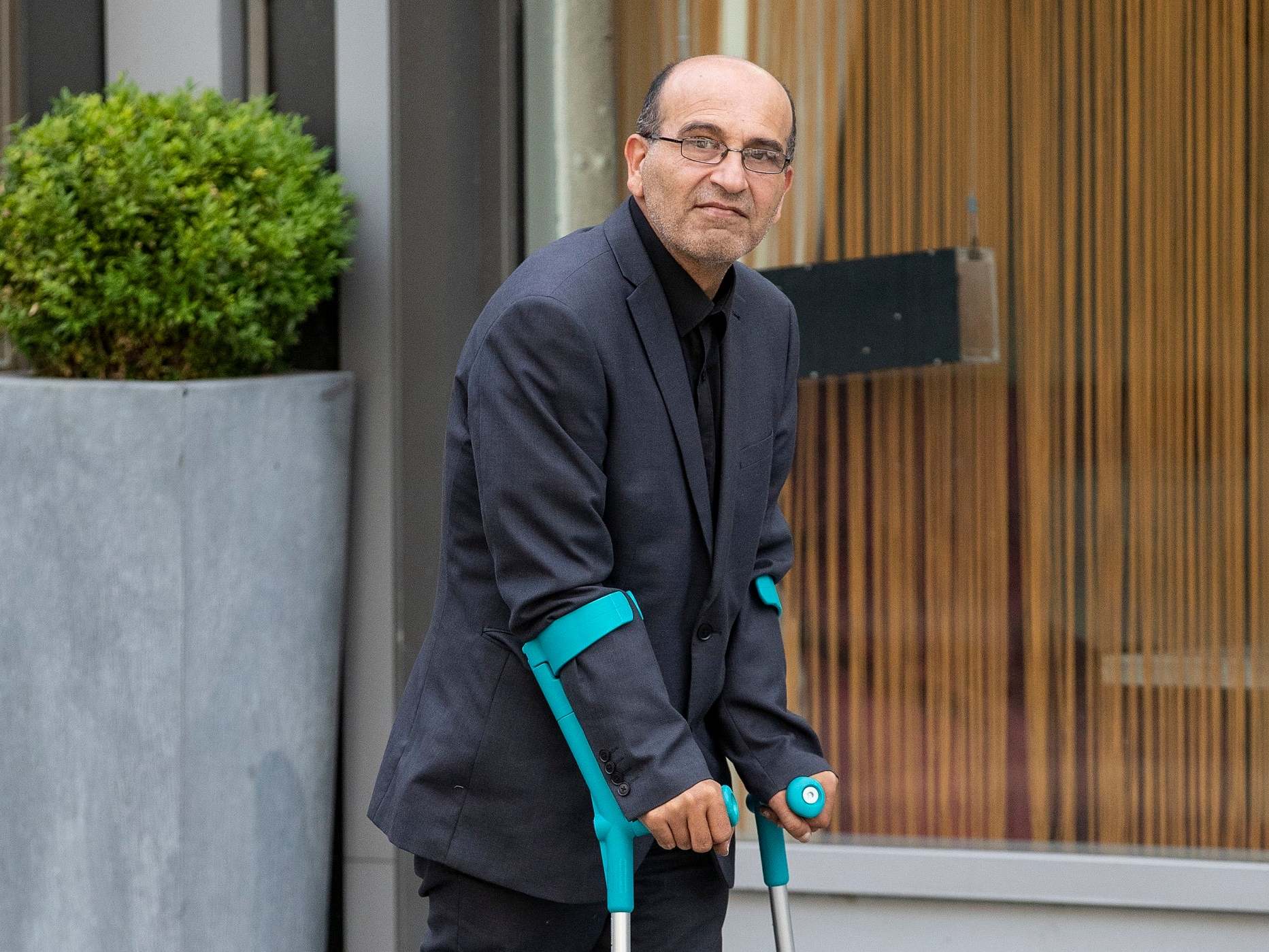 Ghaleb Makki, the father of the 17-year-old victim arrives at Manchester Crown Court