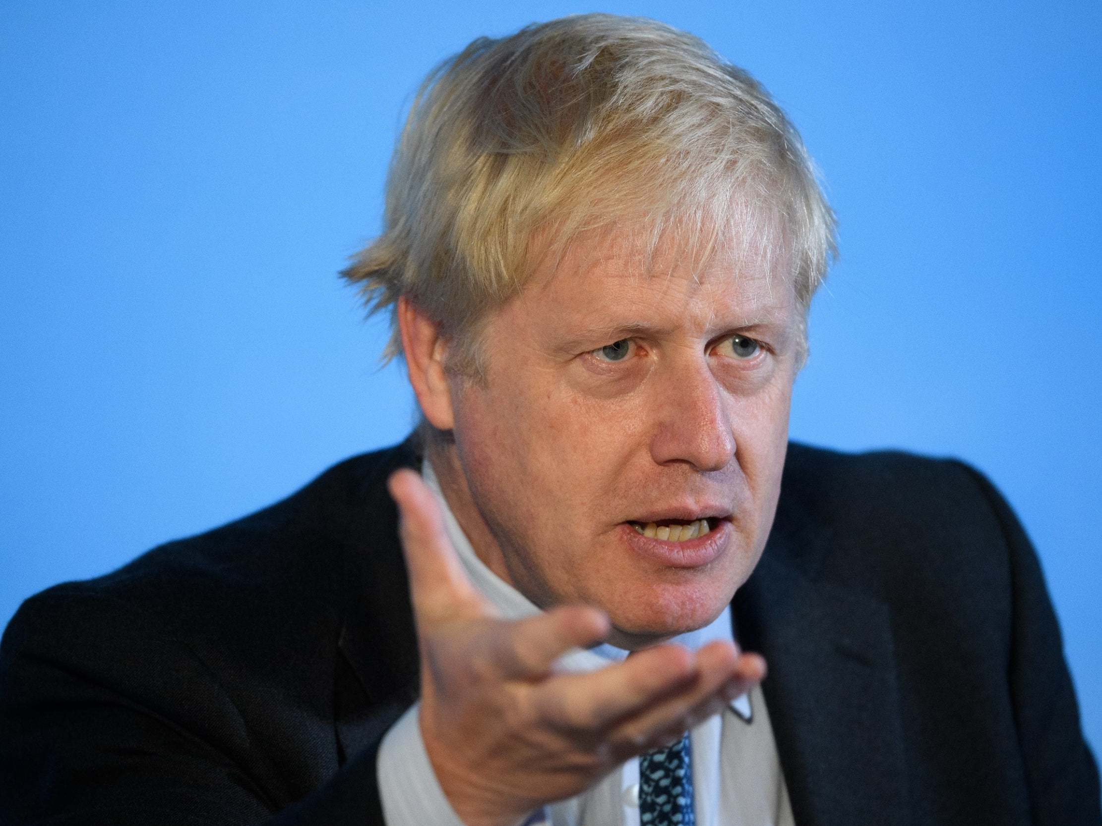 Johnson addressed a hustings in Bedfordshire