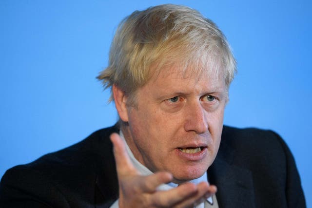 Johnson addressed a hustings in Bedfordshire