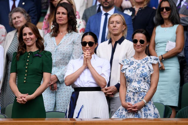 Meghan Markle and Kate Middleton at Wimbledon together (Getty)